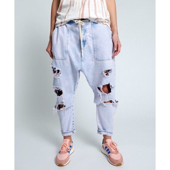 NWT FREE PEOPLE Sz XS SHABBY KINGPINS IN PURPLE HAZE - Picture 2 of 7